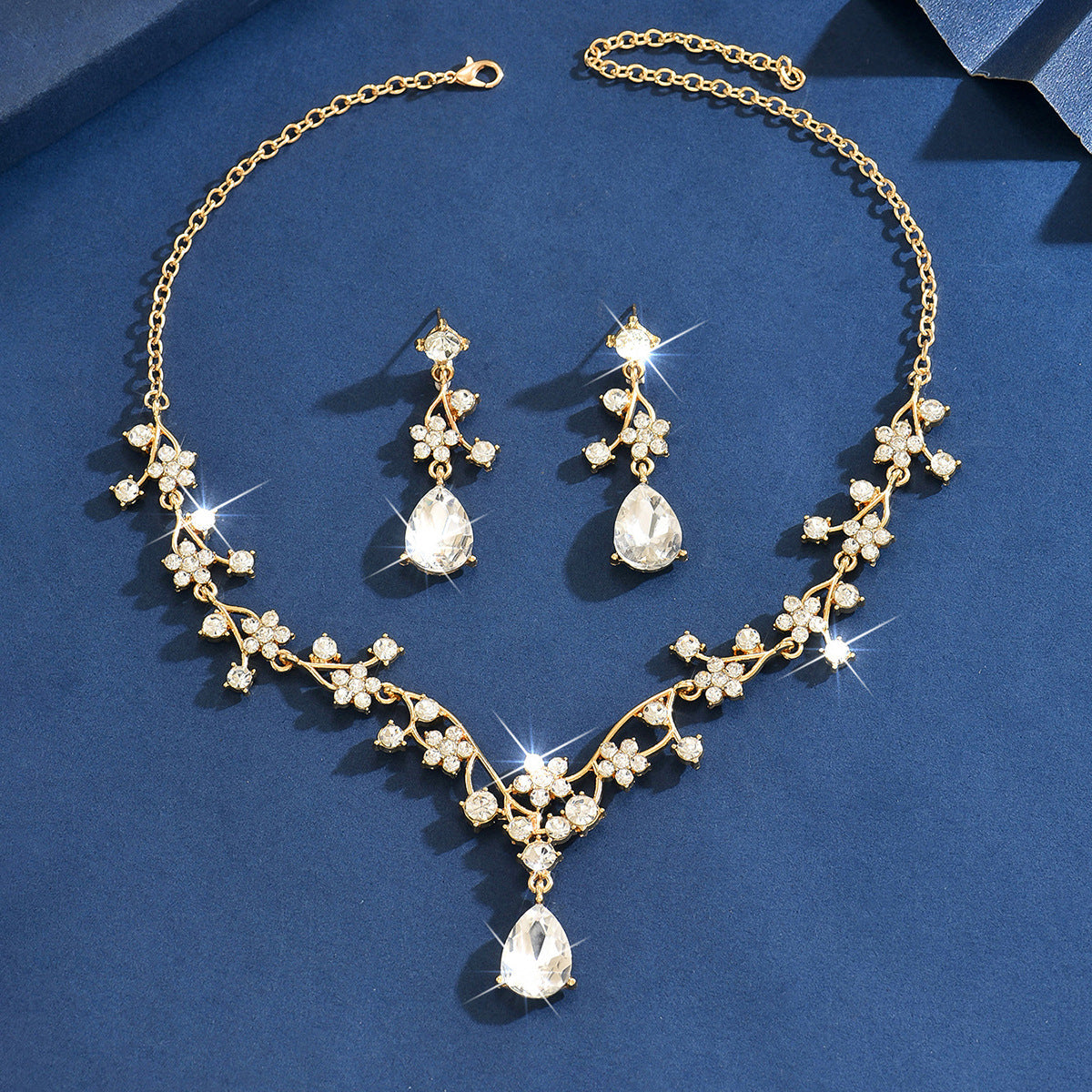 Korean Bridal Two-piece Wedding Accessory Chain Jewelry Set