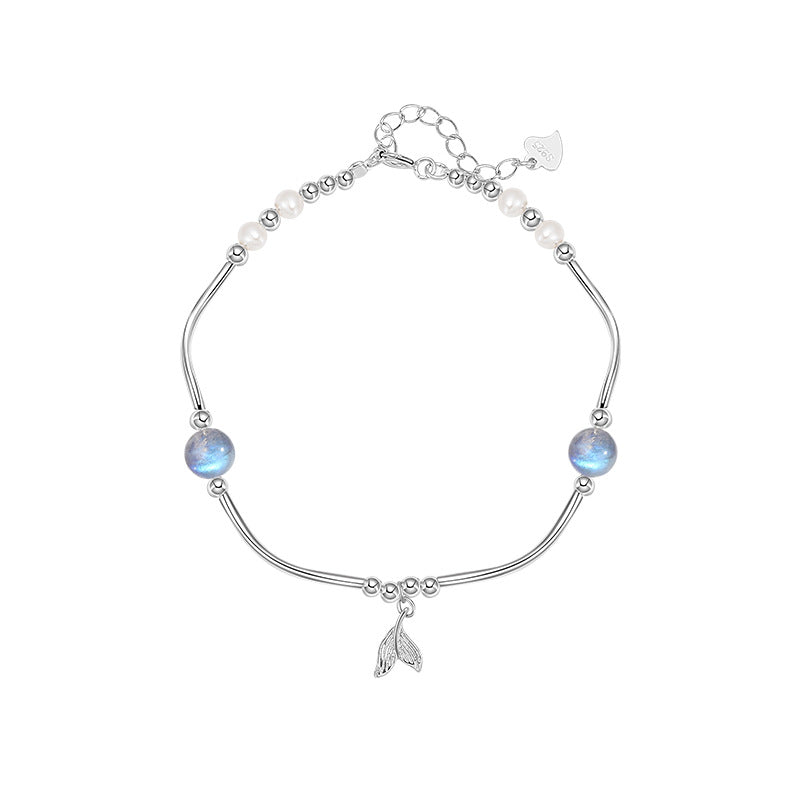 Perlen-Fischschwanz-Design, leichte Luxus-Armbänder für Damen