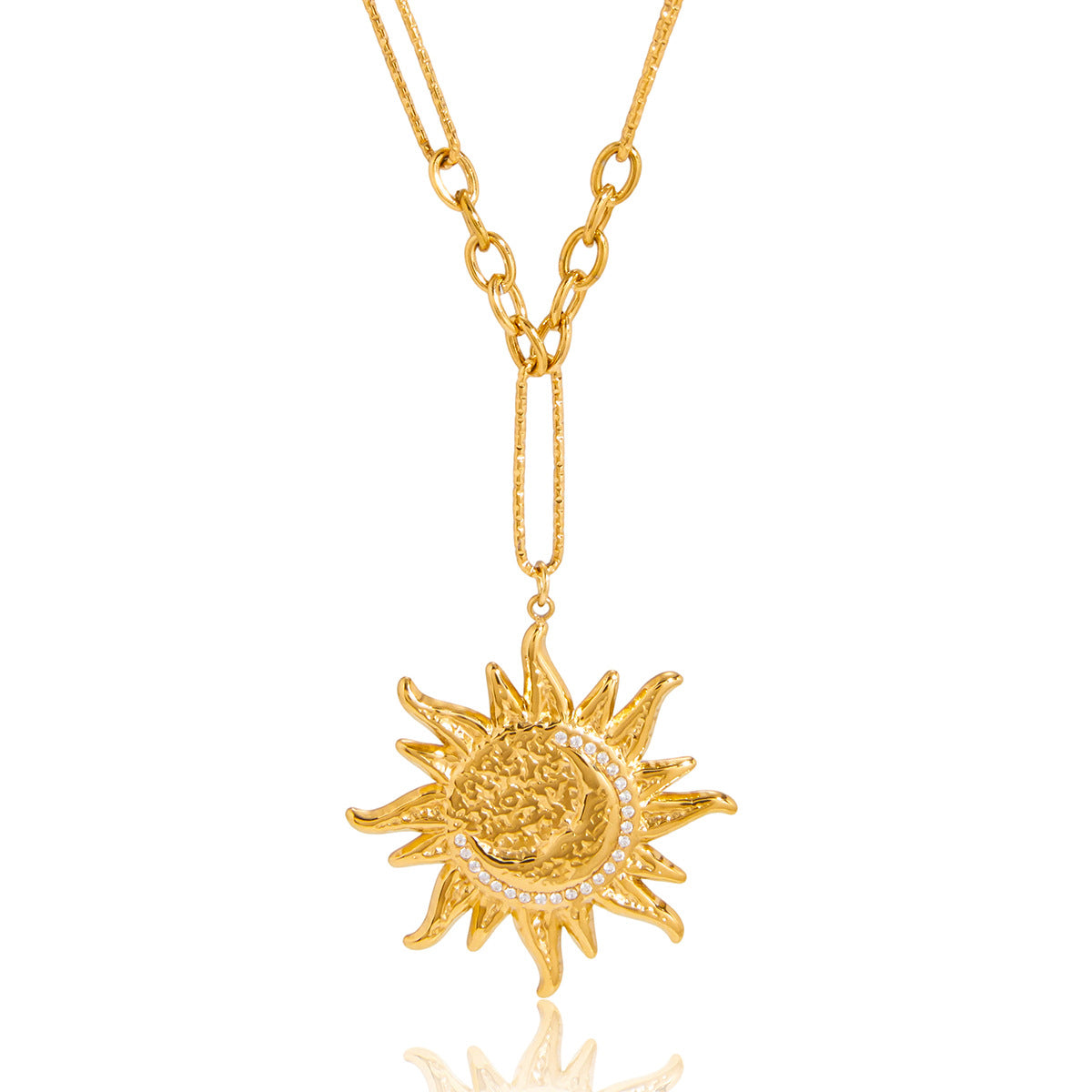 Light Luxury Minority Female Stainless Sun Jewelry Set