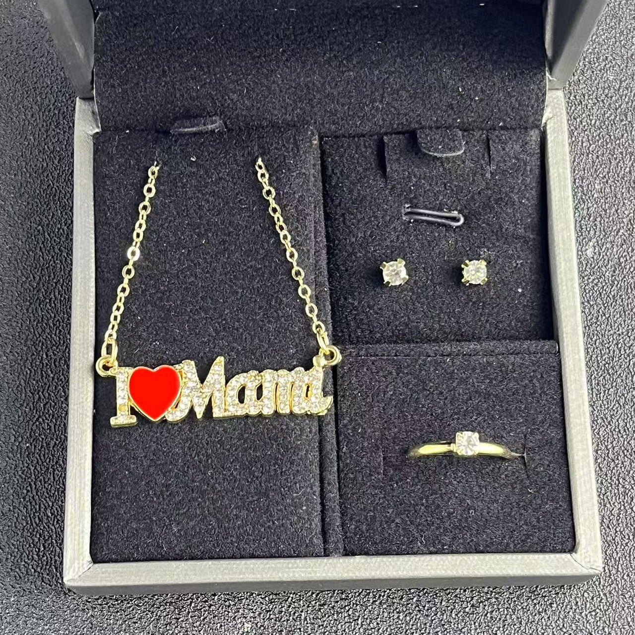 Women's Elegant Mother's Day Letter Red Dripping Pendants