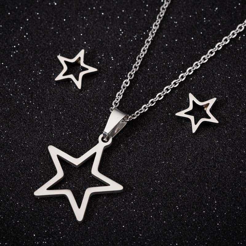 Women's & Men's Small Animal Cat Ear Three-piece Necklaces