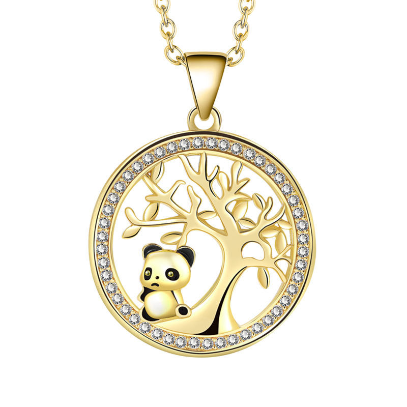 Women's Treasure Panda Tree Of Life Long Necklaces