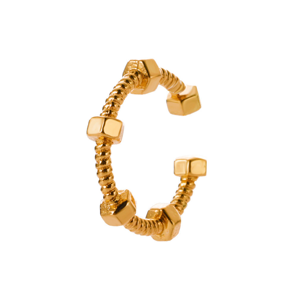 Irregular Lava Wind Shaped Open Alloy Ear Clip