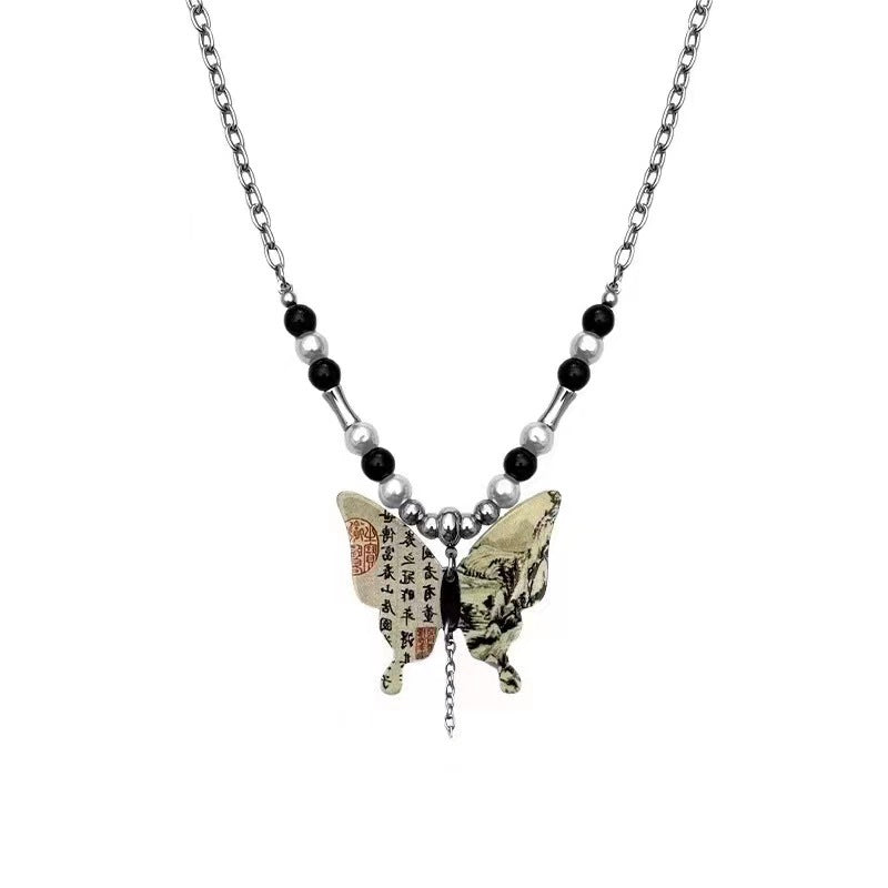 Character Butterfly Niche Personality Han Clothing Necklaces