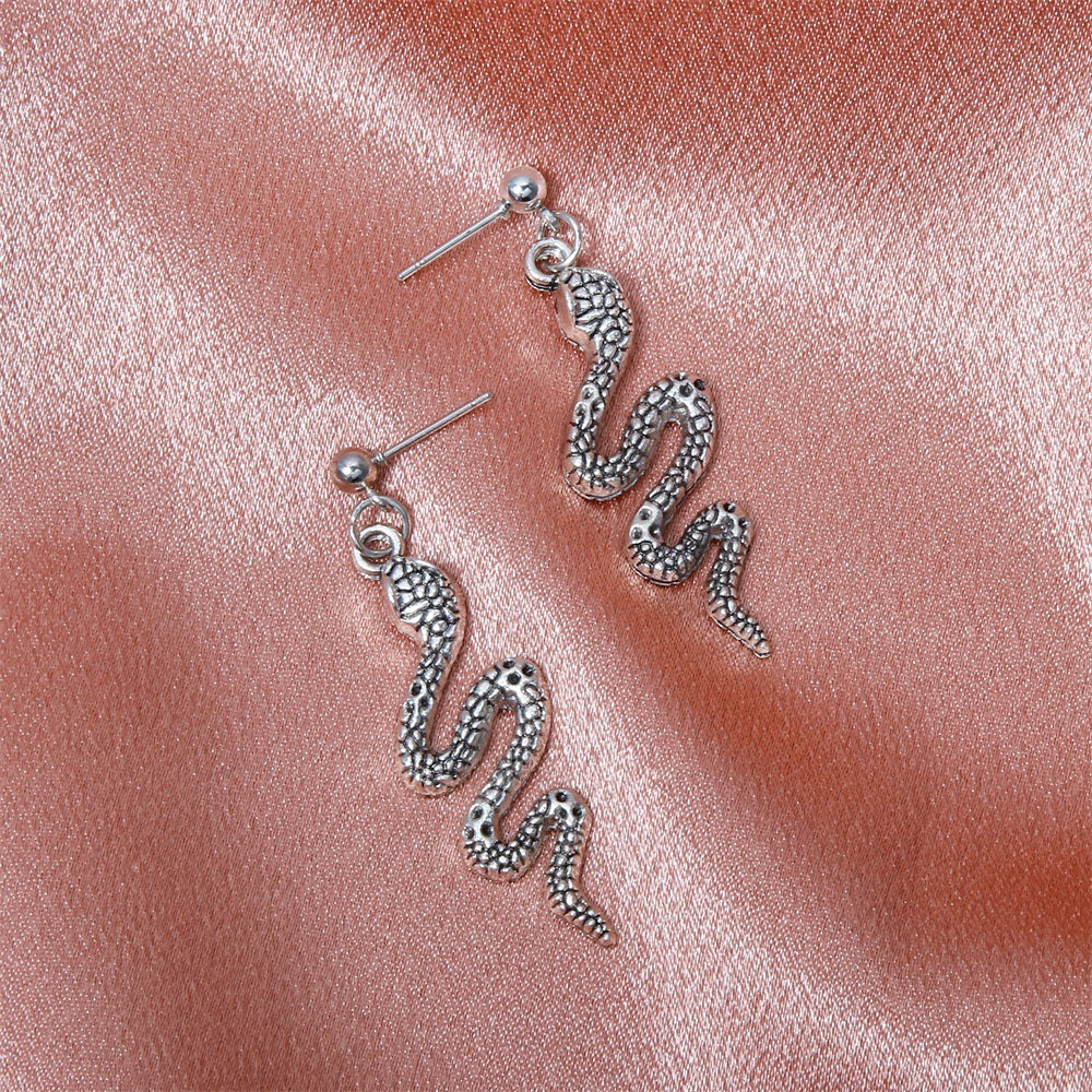 Creative Exaggerating Snake Personality Retro Alloy Earrings