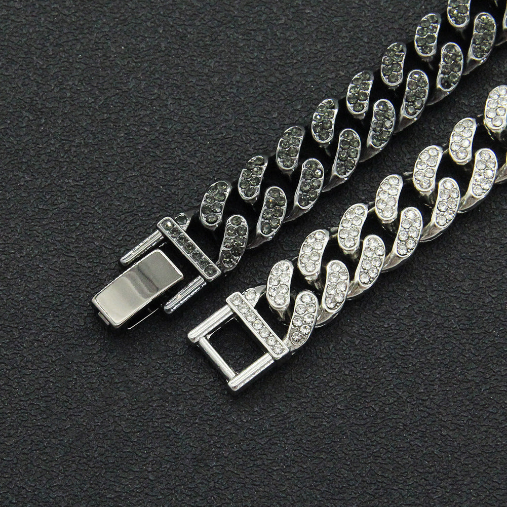 Men's Hip Hop Full Diamond Cuban Link Chain Necklaces