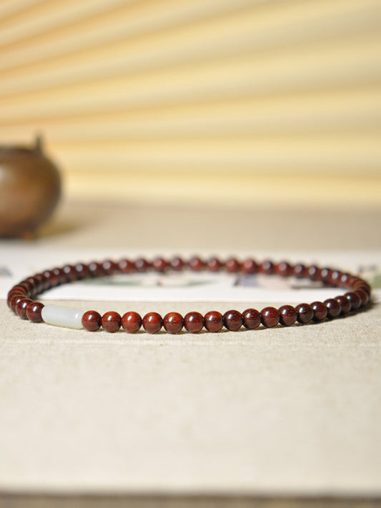 Bracelets ethniques en bois de rose et bois de santal africain pour hommes