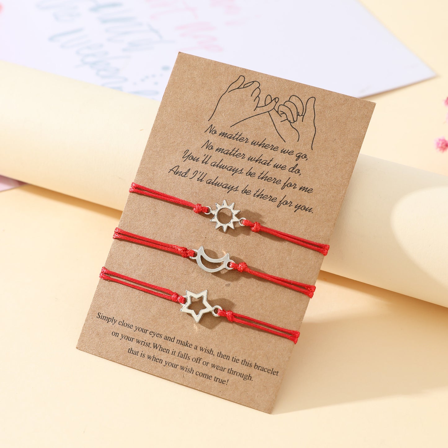 Friendship Card Personality Alloy Sun Moon Bracelets