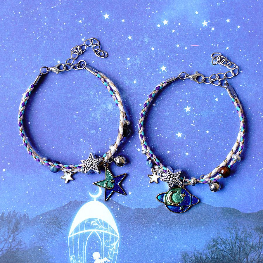 Dream Planet Femme Étoile Lune Paire Bracelets