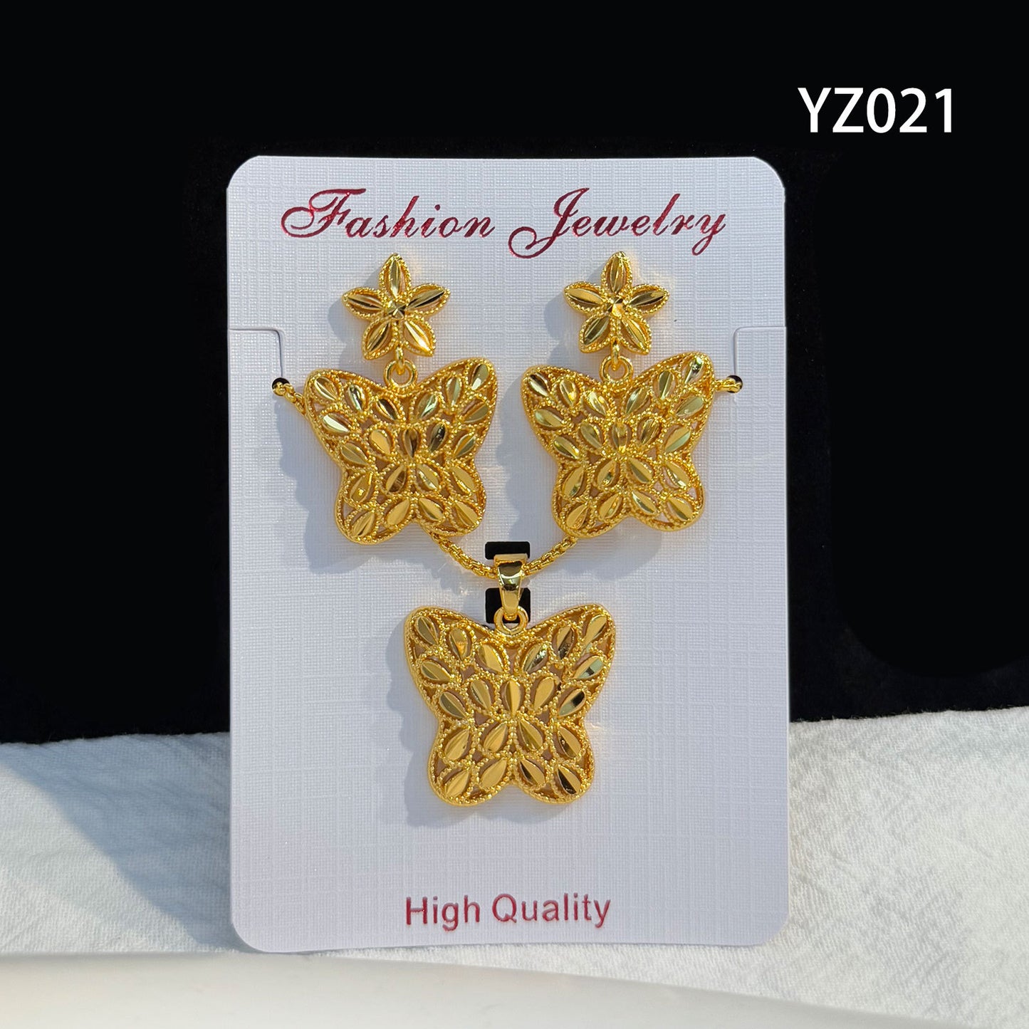 Love Heart Flowers Ear Medium Suit Pendants