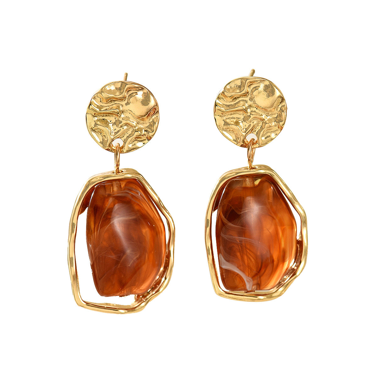 Women's Light Luxury High-grade Inlaid Gem Design Earrings