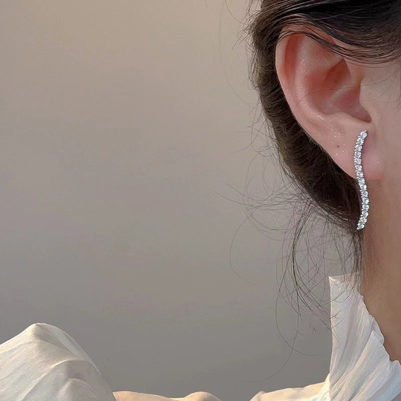 Et Micro clouté avec boucles d'oreilles de luxe abordables de personnalité de mode de Zircon