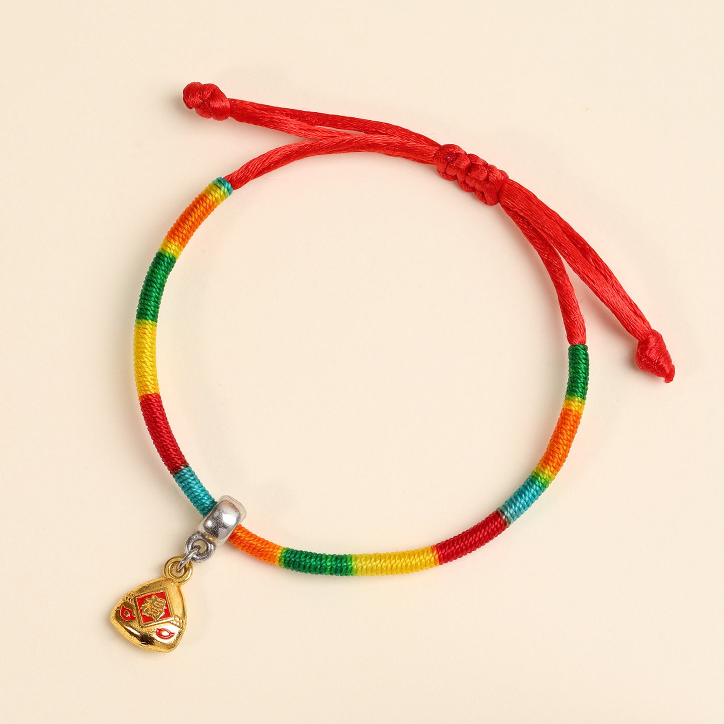 Children's Colorful Braided Rope Alloy Small Dragon Boat Festival Hand-woven Bracelets