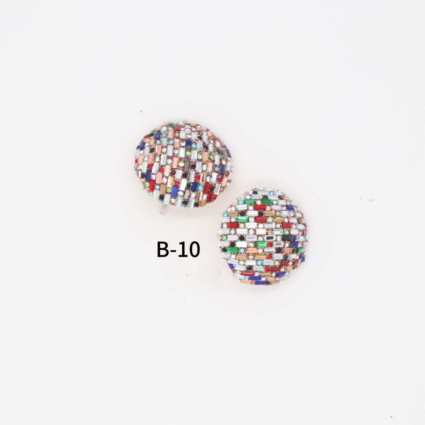 Circle Metal Button Ear Elegant Generous Earrings