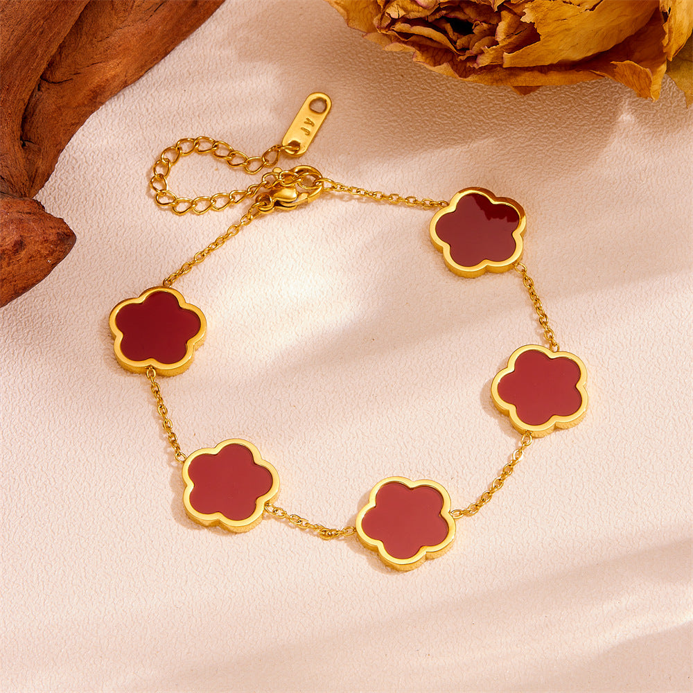 Women's Stainless Steel Plant Fritillary For Jewelry Set
