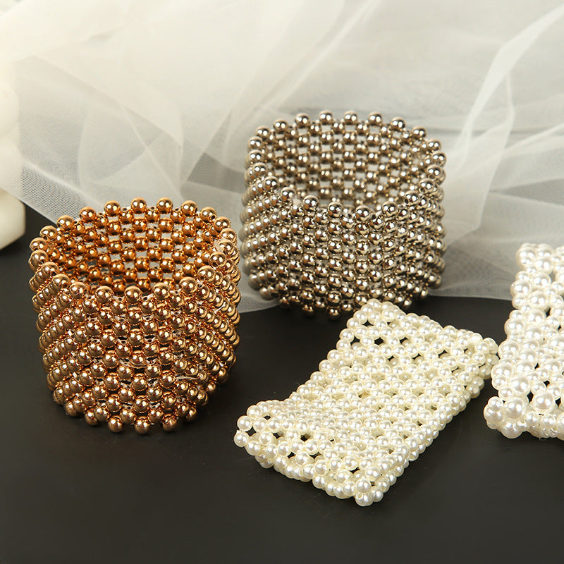 Pearl Fashion Hand-woven Beads Bridal Imitation Bracelets