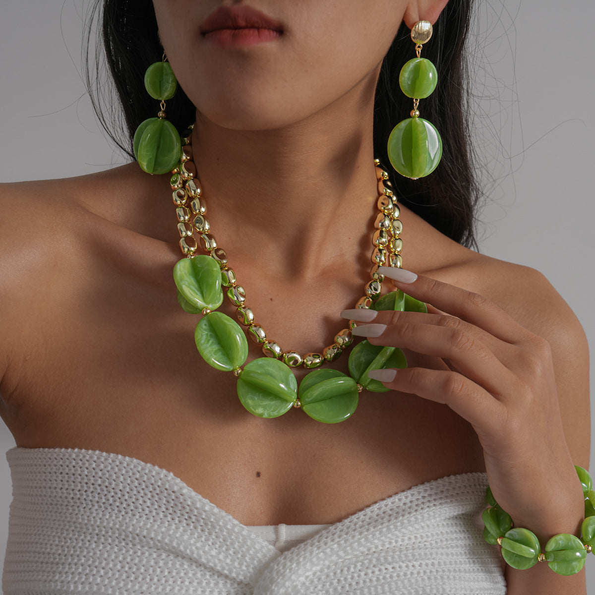 Women's Stitching Retro Personality Fashion Short Niche High Necklaces