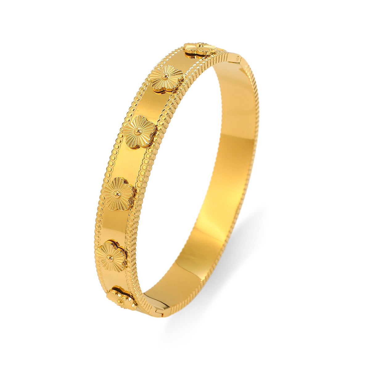 Women's Five-leaf Flower Titanium Five Petal Daily Temperament Bracelet