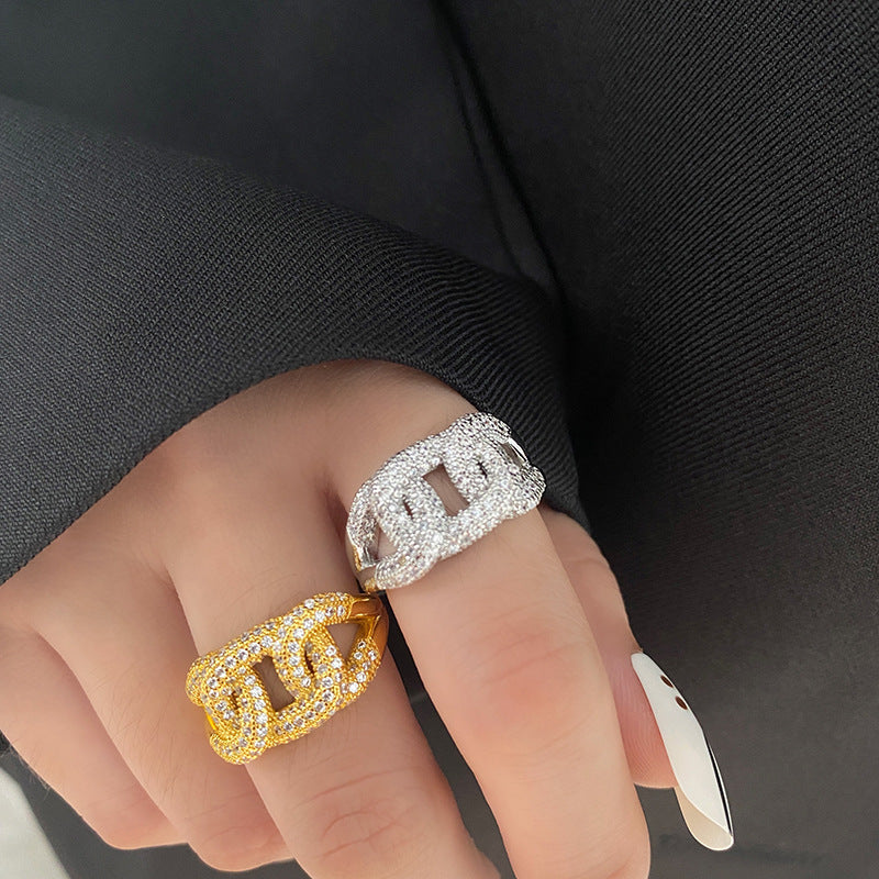 Style Retro Minority Design Unisex Buckle Light Luxury Rings