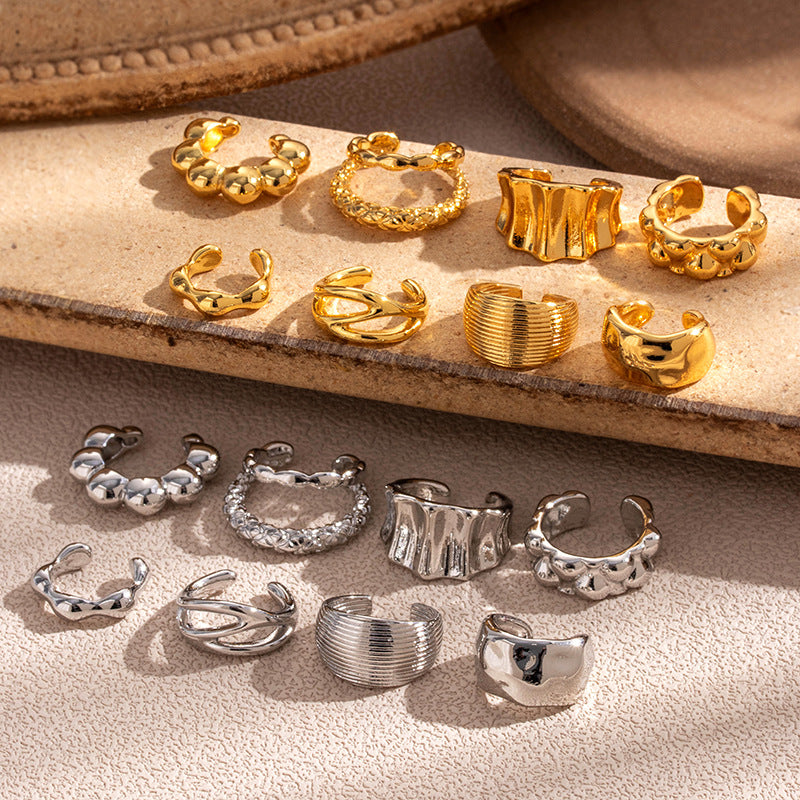 Henson Glossy Cartilage Without Piercing Fashion Rings