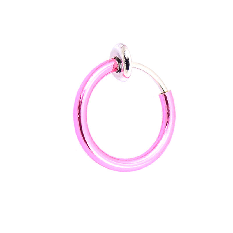 Unisex Pseudo Elastic Clip-on Round Spring Earrings