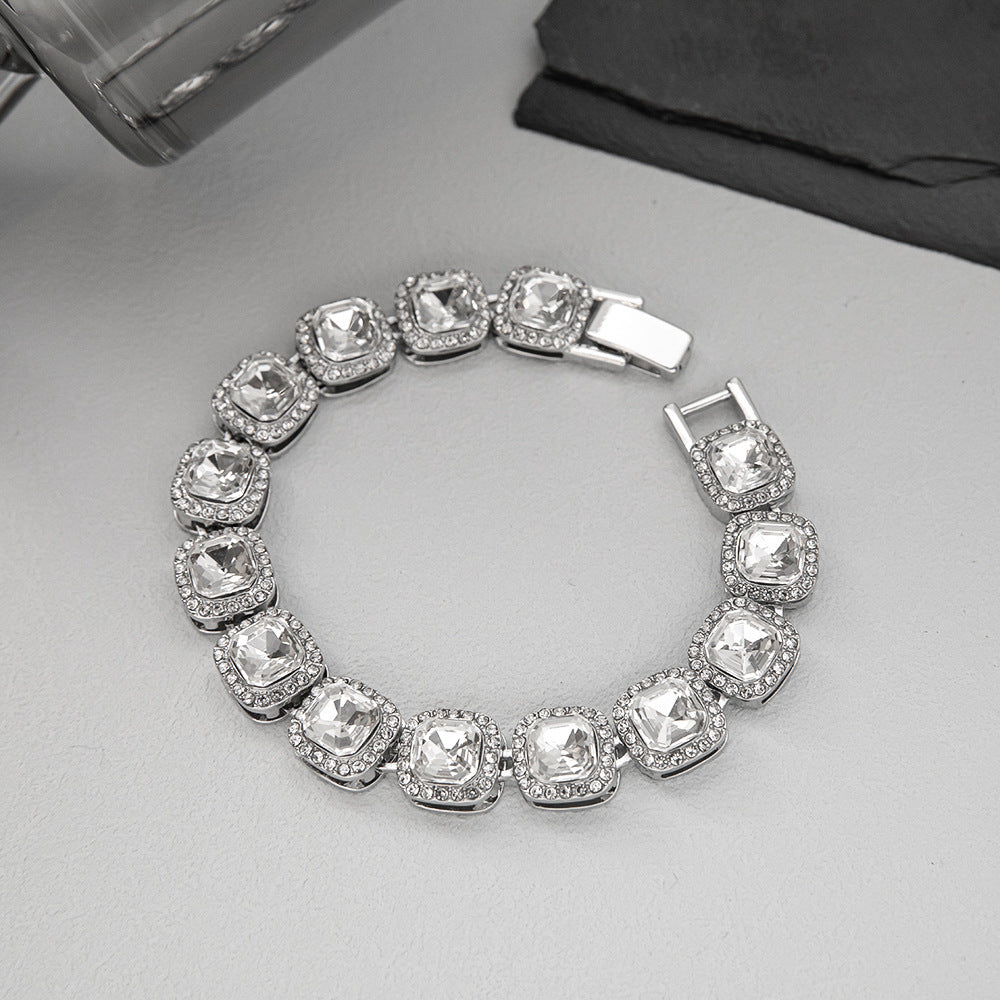 Men's Diamond Crystal Sugar Heart Trendy Niche Design Bracelets