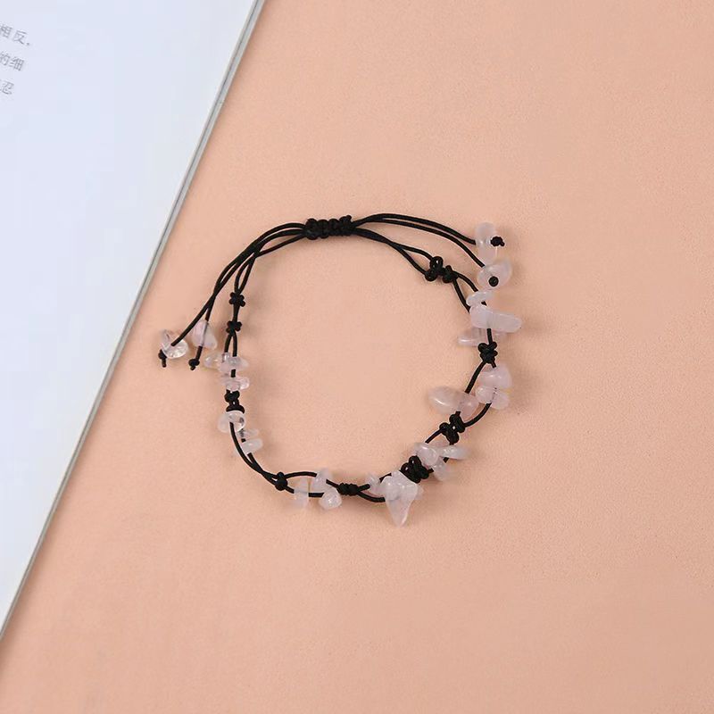 Simple Woven Irregular Natural Gravel Handmade Design Bracelets