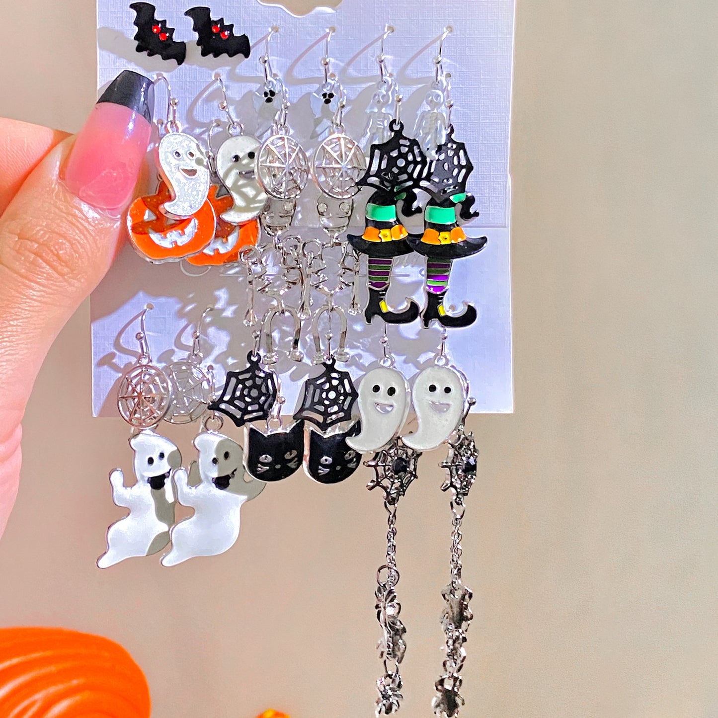 Women's Halloween Personality Horror Funny Pieces Suit Earrings