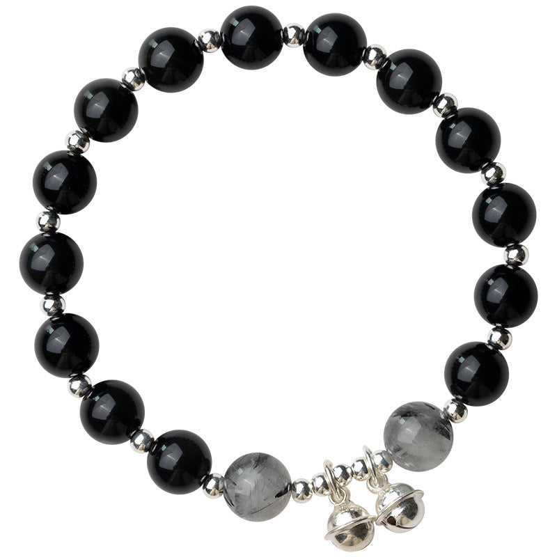 Glass White Minimalism Bell Girlfriends Retro Bracelet