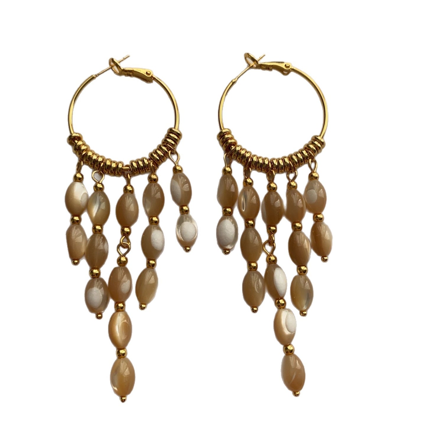 Women's Shell Pearls Tassel High Sense Minority Fashion Entry Lux Elegant Rings