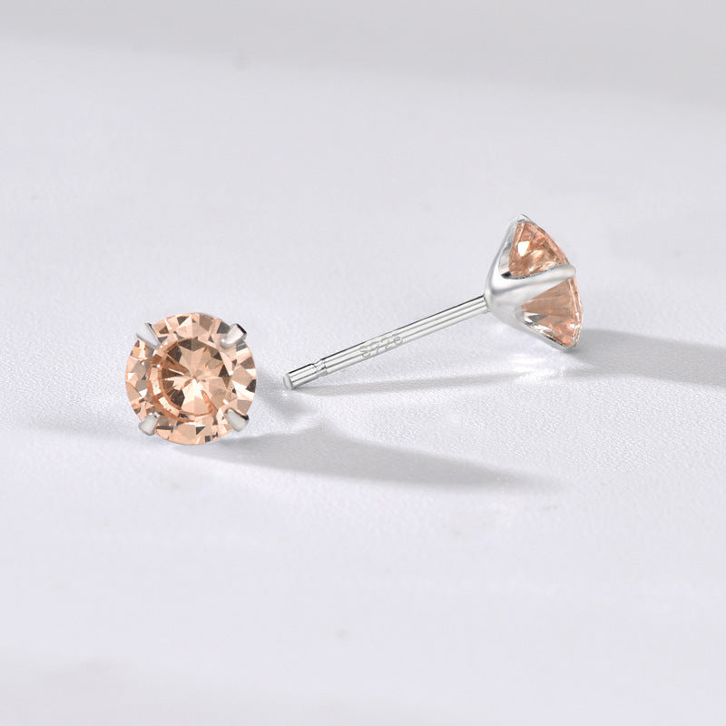 Fashion Zircon Twee Birthday Sier Sterling Earrings
