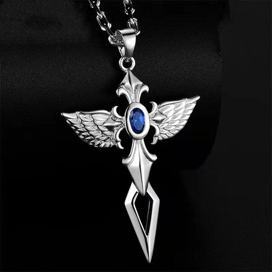 Women's & Men's Angel Wings And Fashionable Street Pendant Personality Disco Necklaces