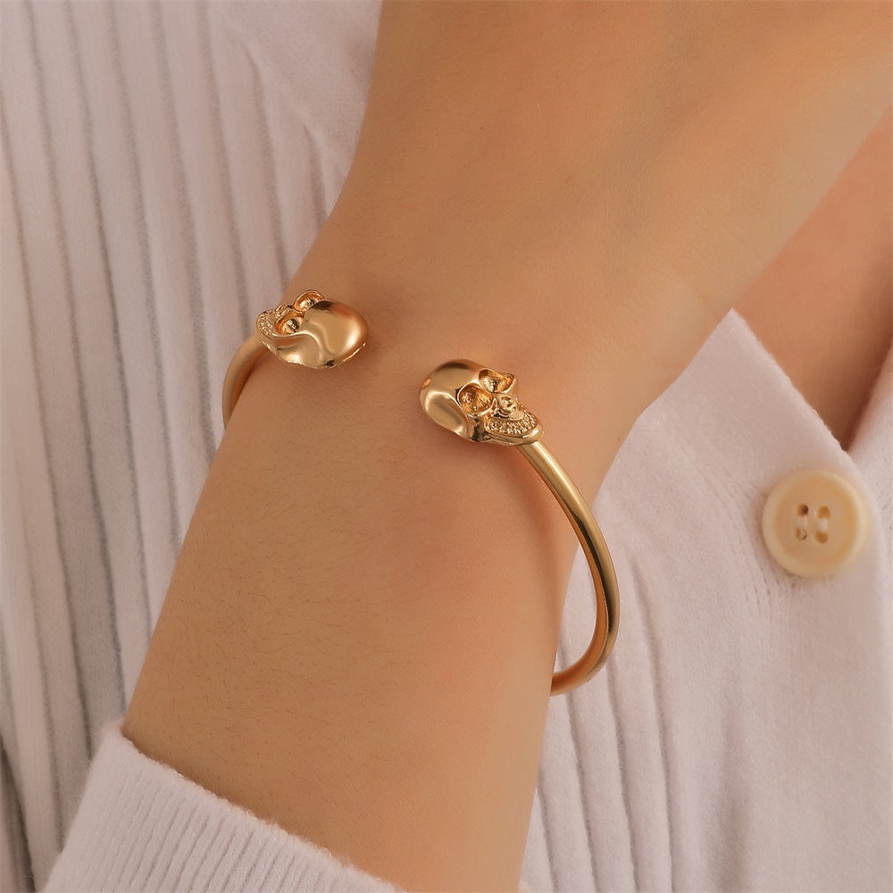 Retro Exaggerated Gothic Skull Female Personality Bracelet