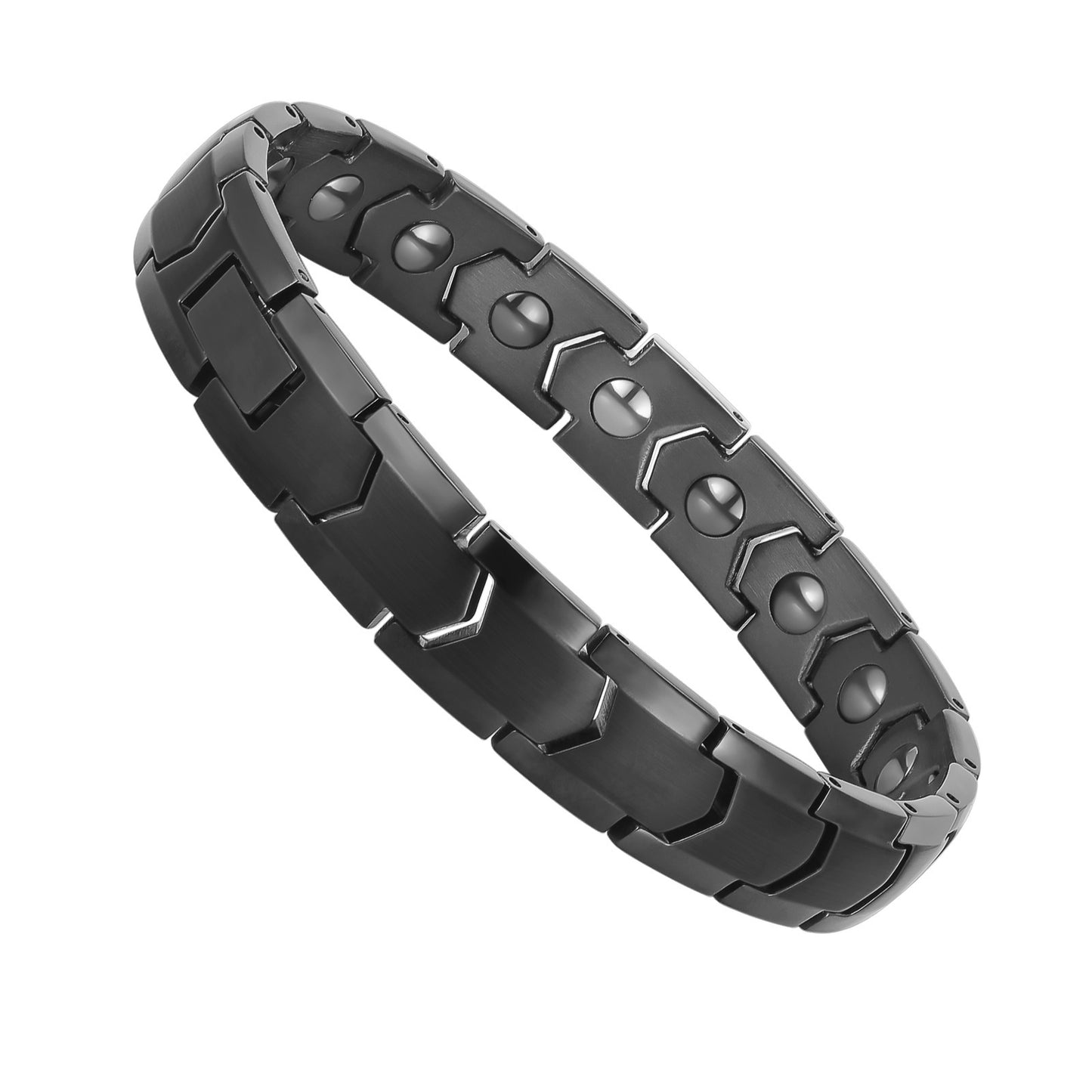 Men's Stainless Steel Magnetic Therapy Energy Ornament Bracelets