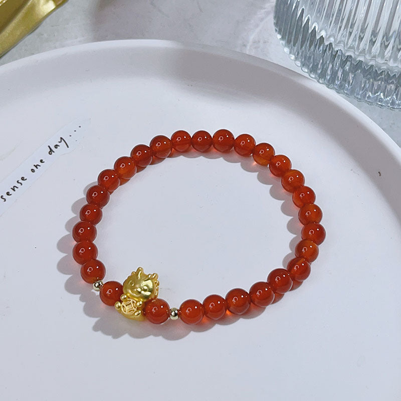 Agate Lucky Bag Zodiac Dragon Birthday Bracelets