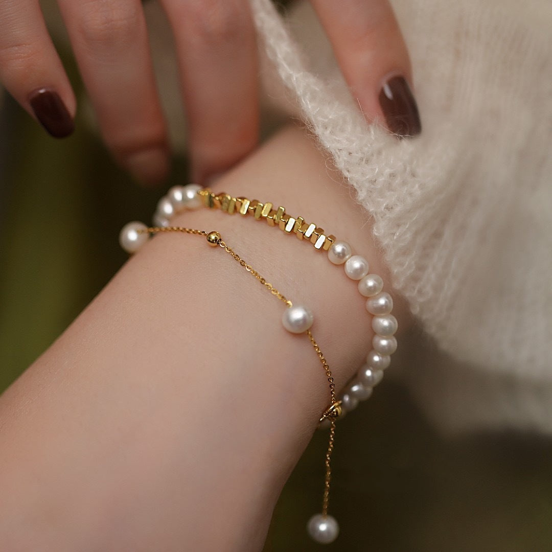 Bracelets de luxe légers en perles de Sier pour femmes