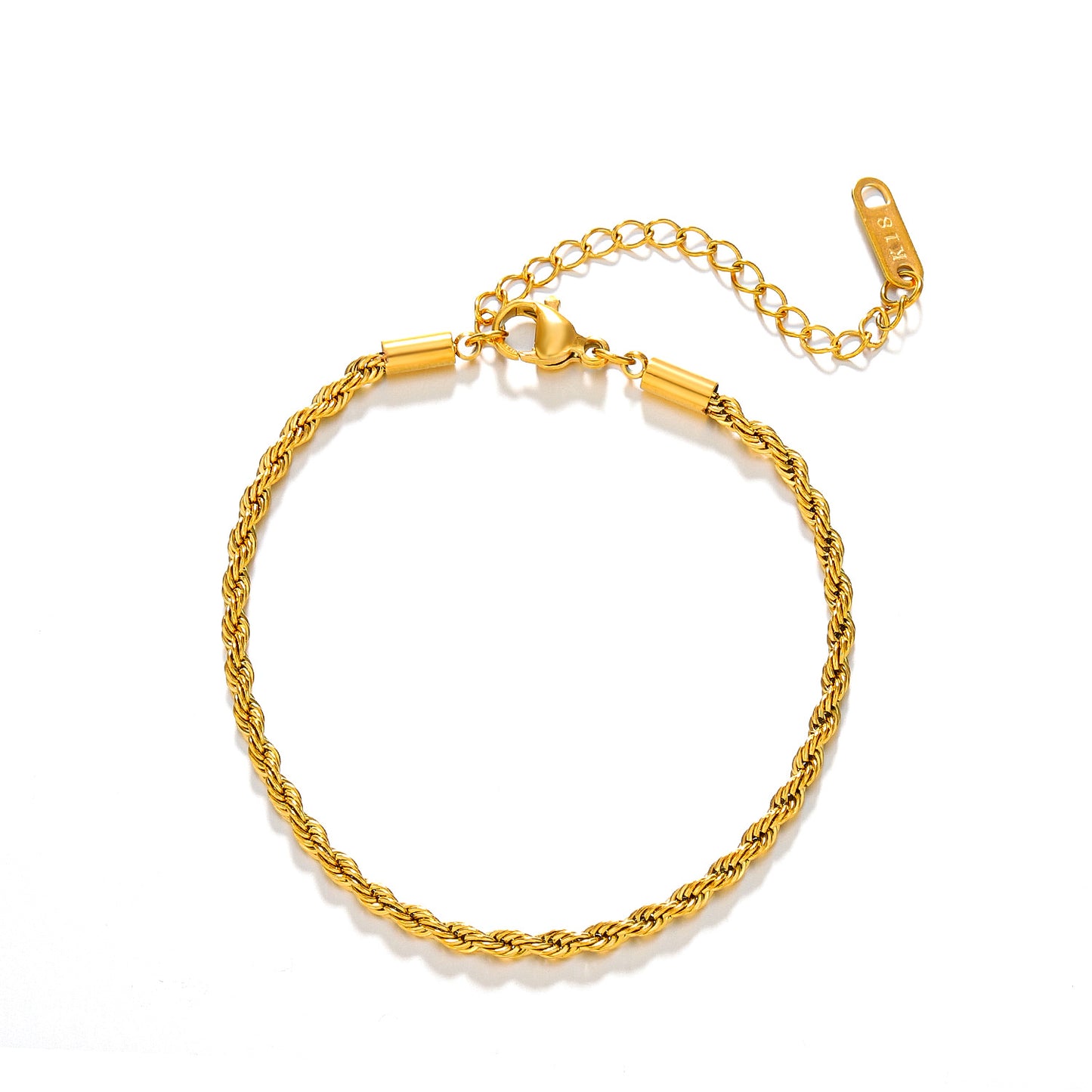 Women's Suit Cuban Link Chain Twin Gold-plated Bracelets