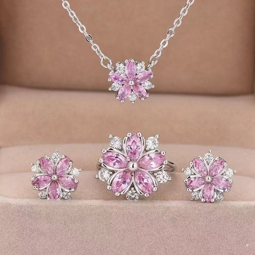 Bag Diamond Female Karat Clavicle Chain Live Necklace