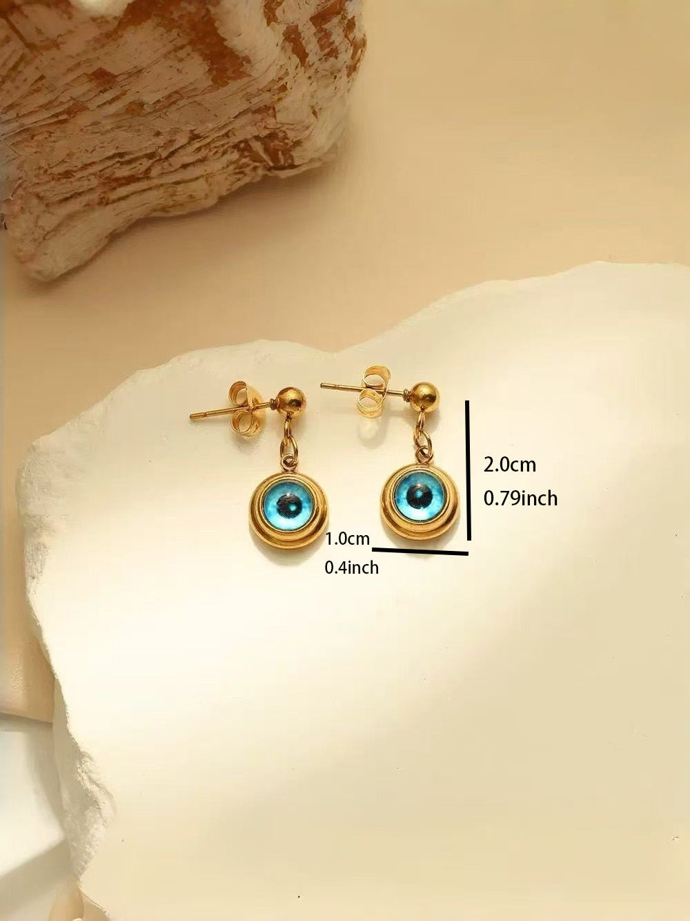 Women's Niche High Sense Angel Eyes Stud Earrings