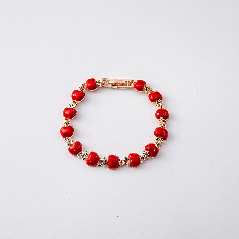 Fruit Apple Creative Personality Drop Oil Bracelets