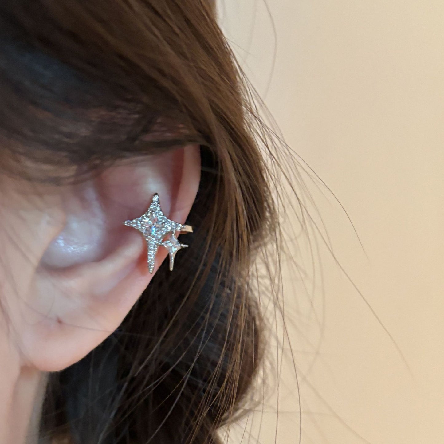 Women's Zircon Light Luxury Simplicity Elegant High-grade Exquisite Versatile Ear Clip