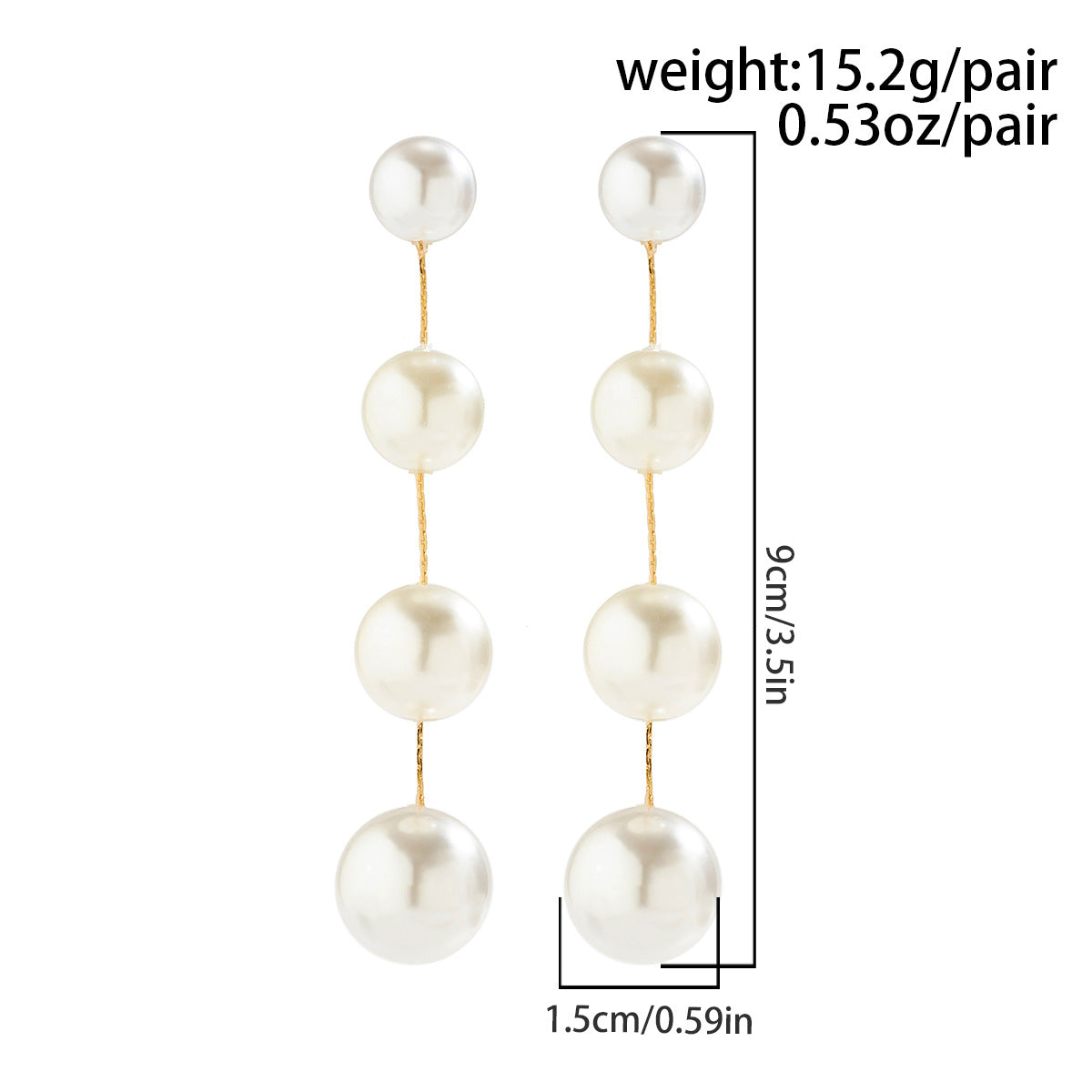 Boucles d'oreilles simples de tempérament de style français de forme géométrique cool