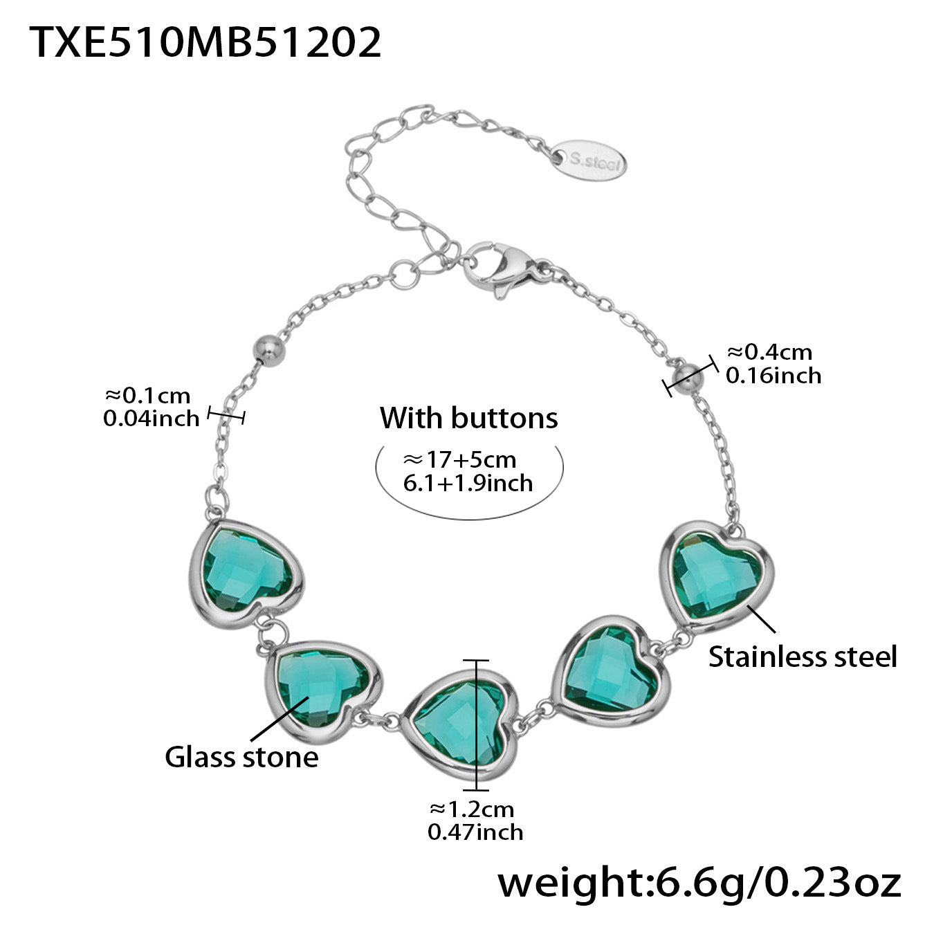 Cut Candy Color Heart-shaped Glass Stone Fashion Exquisite Stainless Rings