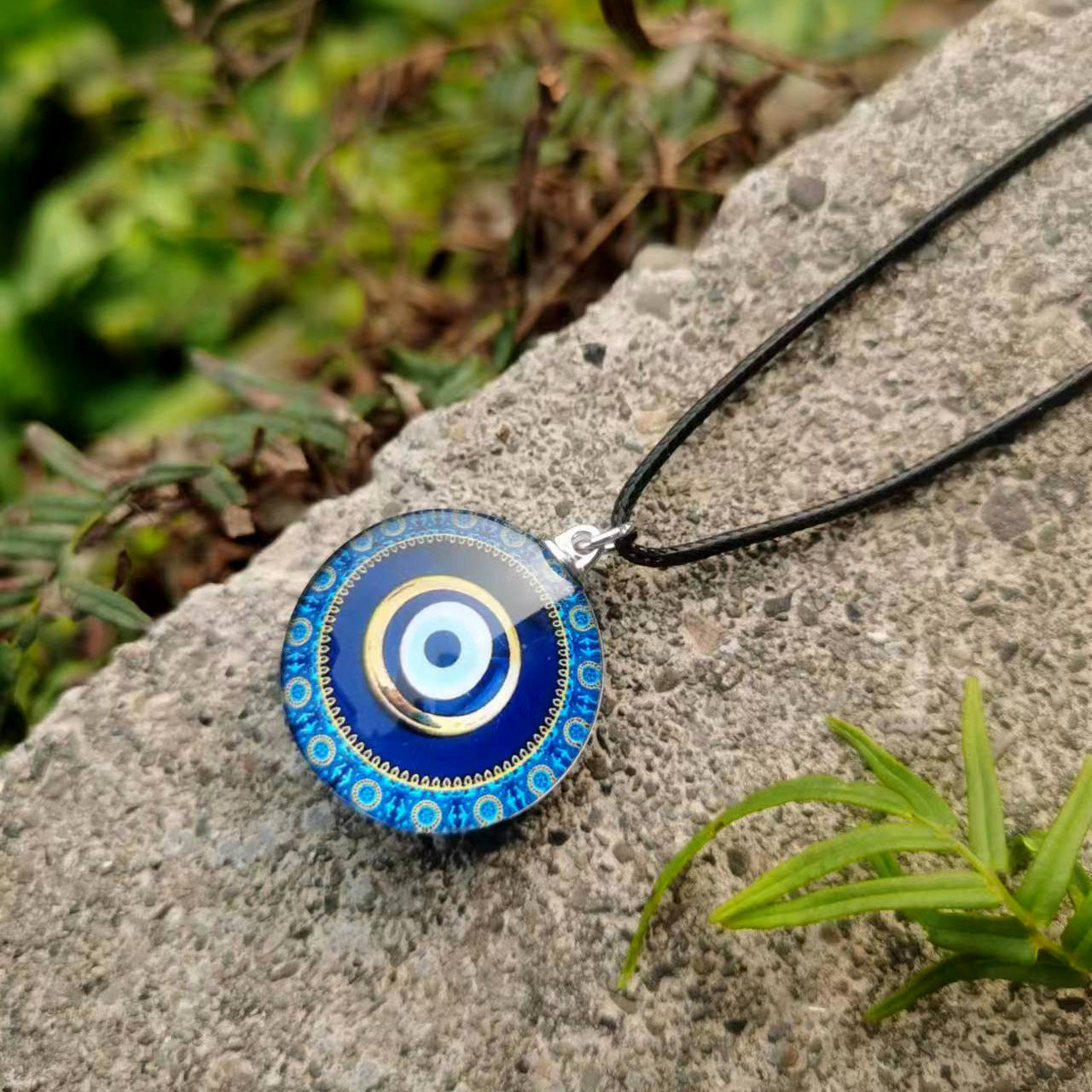 Black Rope Turkish Blue Eye Exquisite Necklace