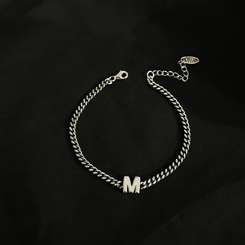 Women's Korean Style Sterling Sier English Letter Special Interest Bracelets