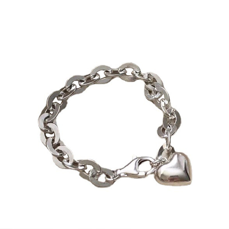 Heart In Sterling Sier Peach Heart-shaped Bracelets