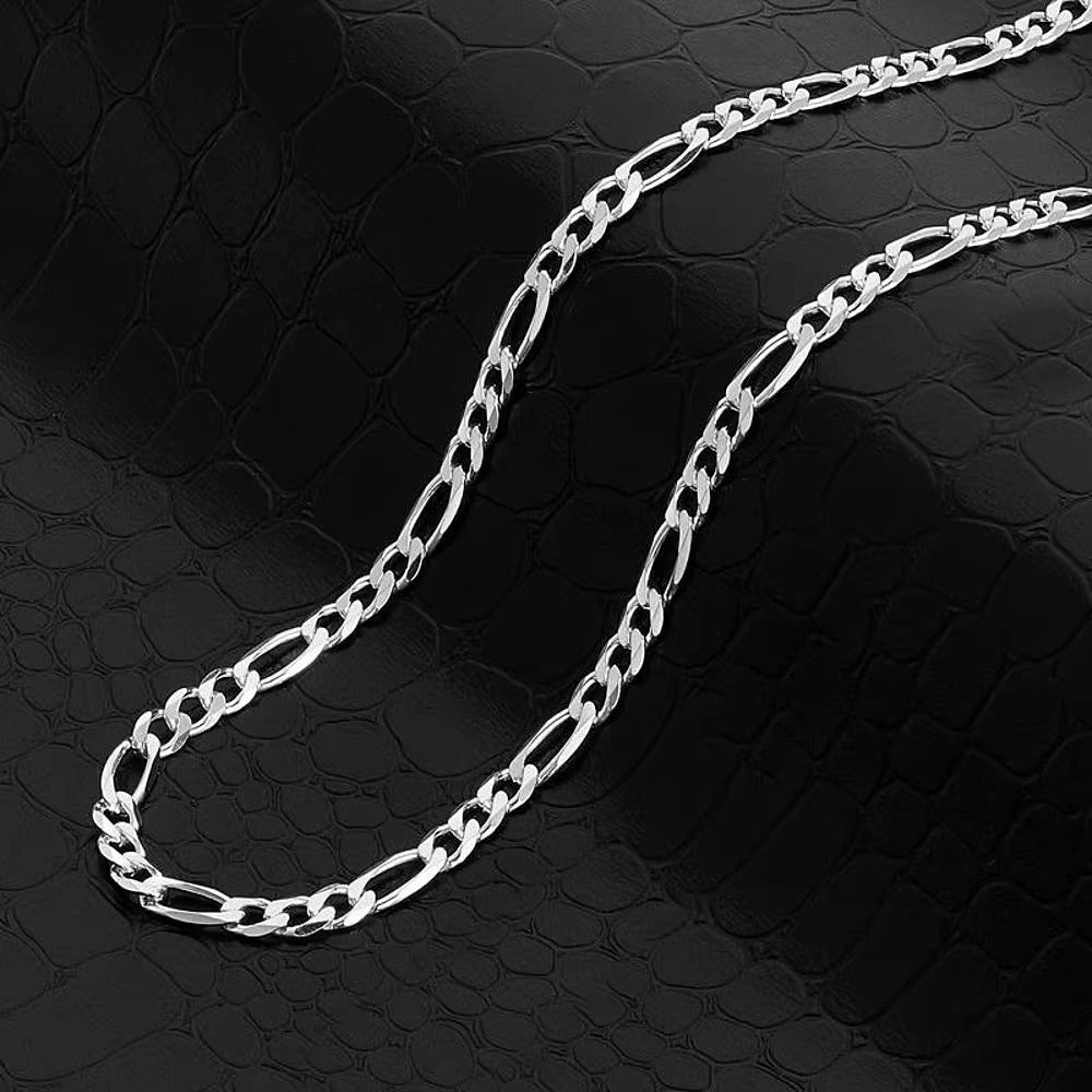 O-shaped Clavicle Snake Bone Color Titanium Steel Thin Necklaces