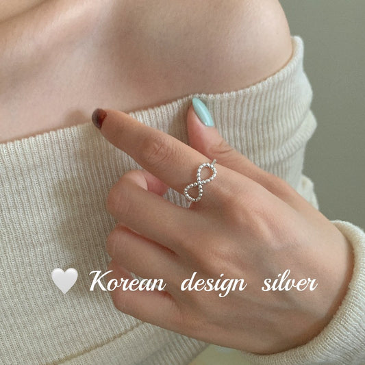 Design Sier Accessoires Sterling Fine Twist Infinite Twin Rings