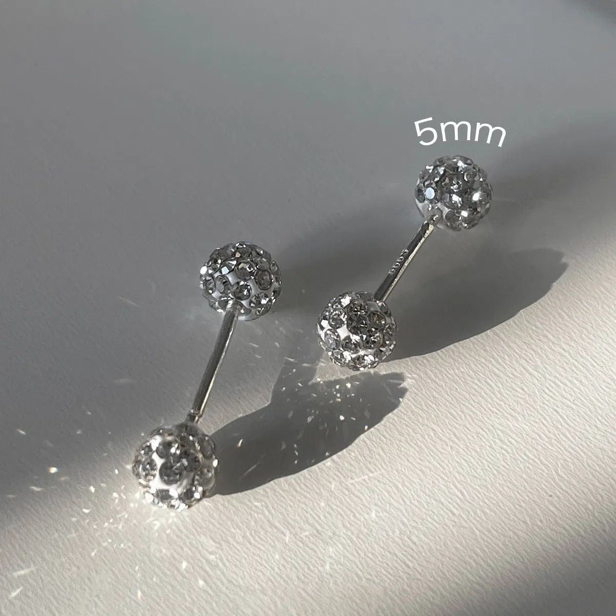 Women's Sier For Ear Bone Niche High Sense Zircon Pin Earrings