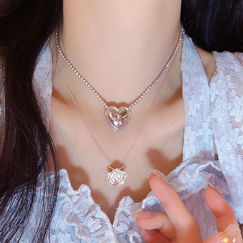 Women's Niche Light Luxury Design Versatile Heart-shaped Necklaces